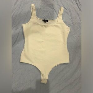 Shinestar white compression bodysuit. Size Medium.